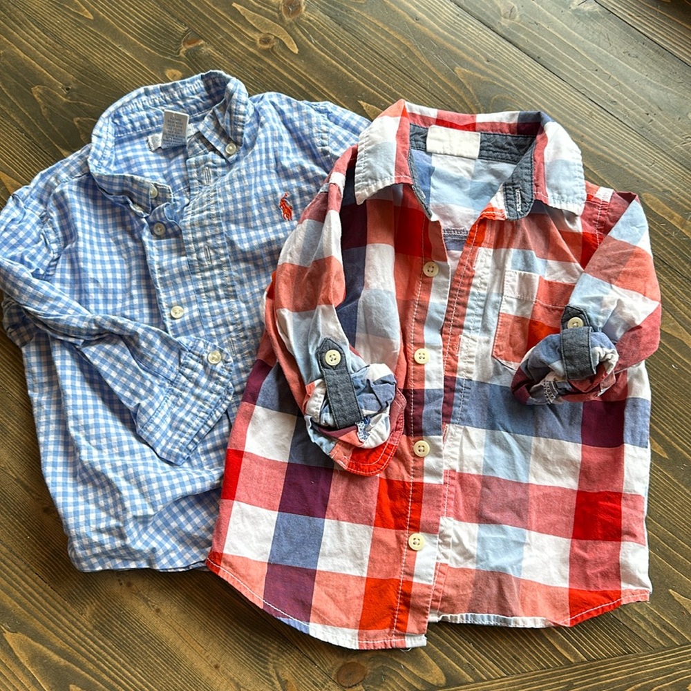2 boys button-down shirts